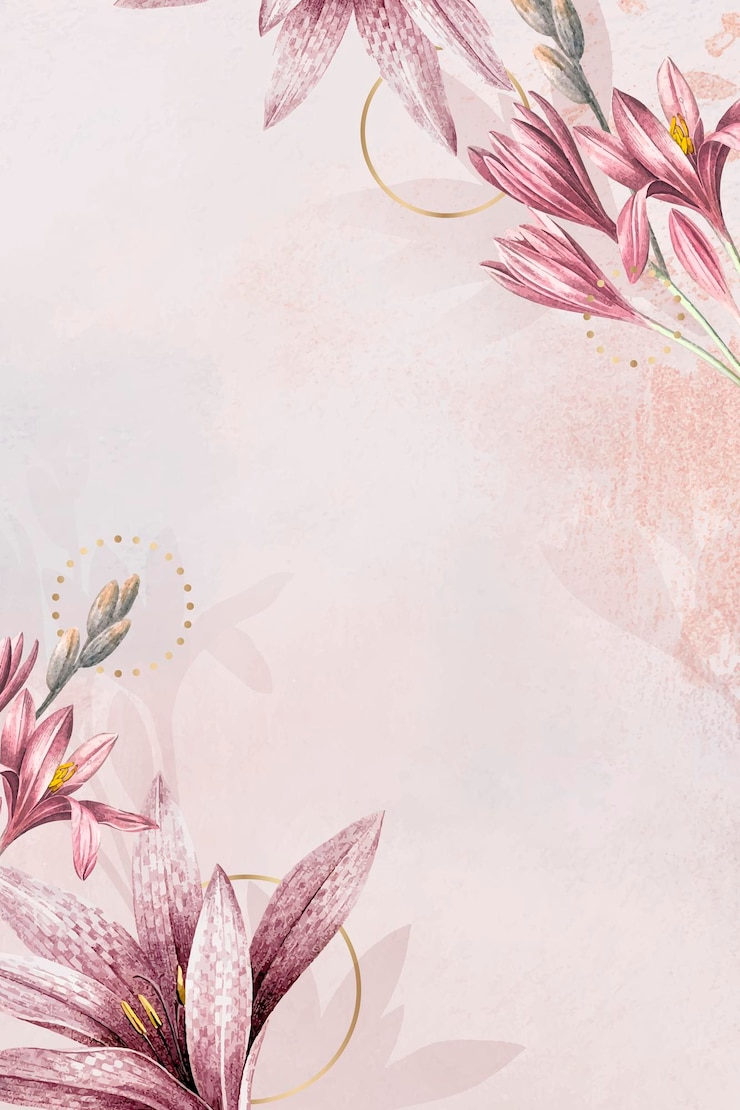 Vector pink amaryllis pattern background vector