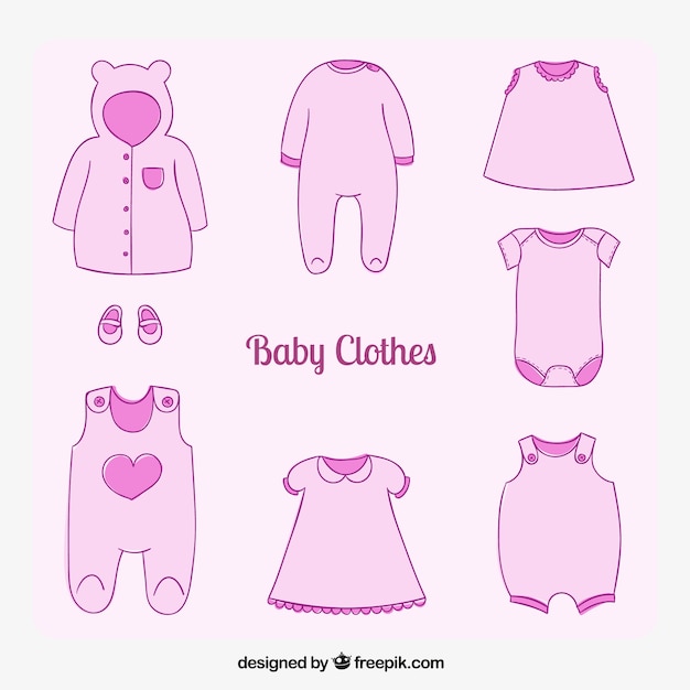 Vestiti per bambini rosa