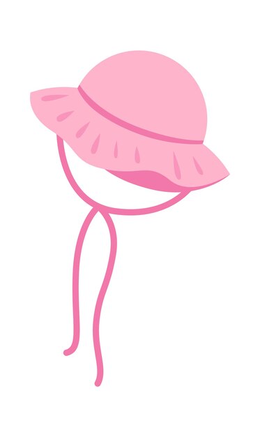 Pink baby hat Vector illustration