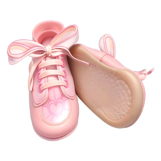 Pink baby shoes vector