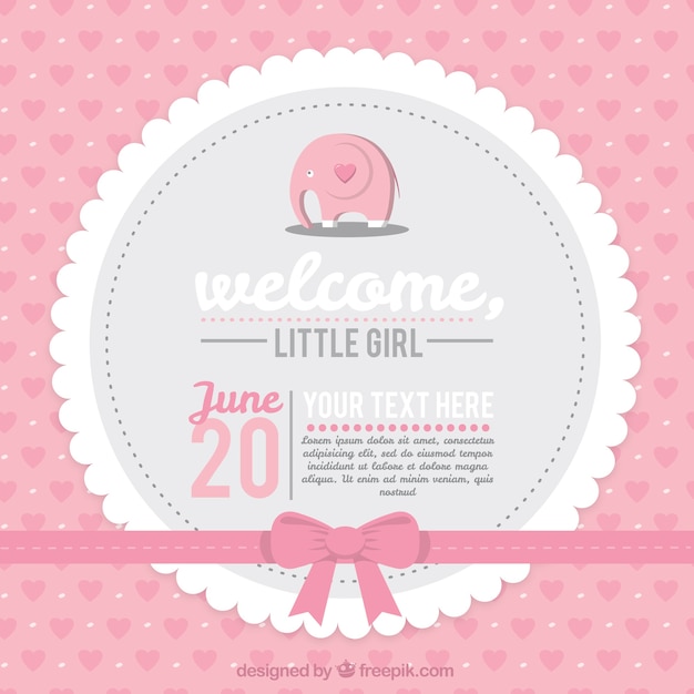 Rosa baby shower card