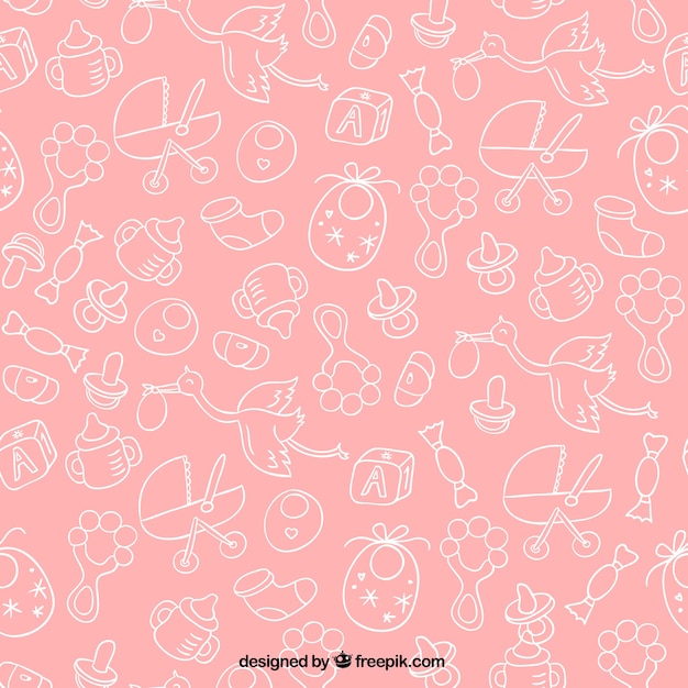 Pink baby shower pattern