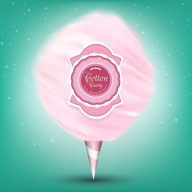 Vector pink background cotton candy