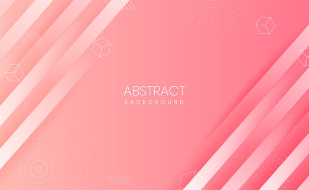 Pink background with abstract shapes and gradient