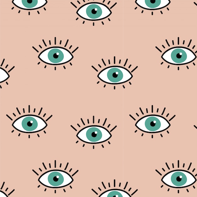 Pink background with eyes pattern