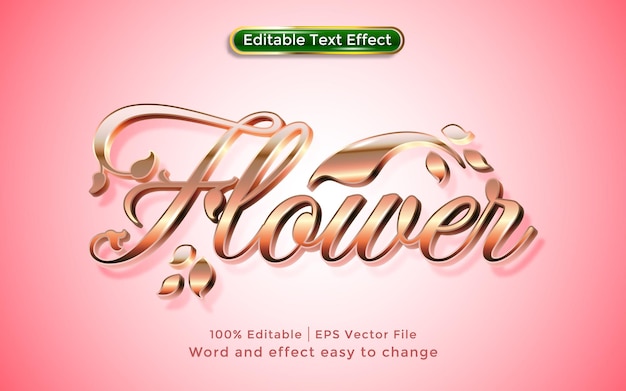 Uno sfondo rosa con un testo floreale su di esso effetto di testo modificabile