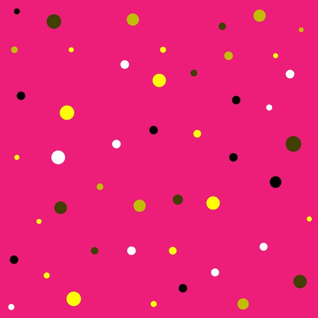 Pink background with golden dots - cute seamless pattern