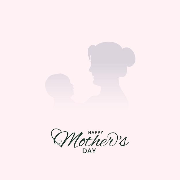 A pink background with a mother and baby silhouetted on it.