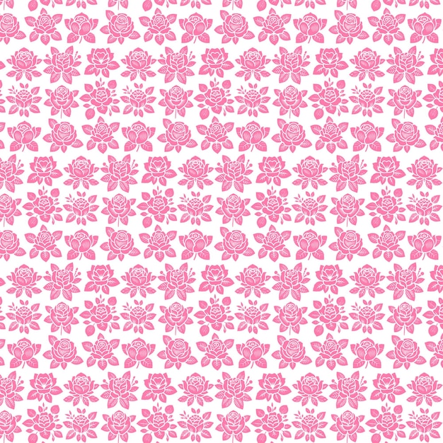 Vector a pink background with a pattern of flowers