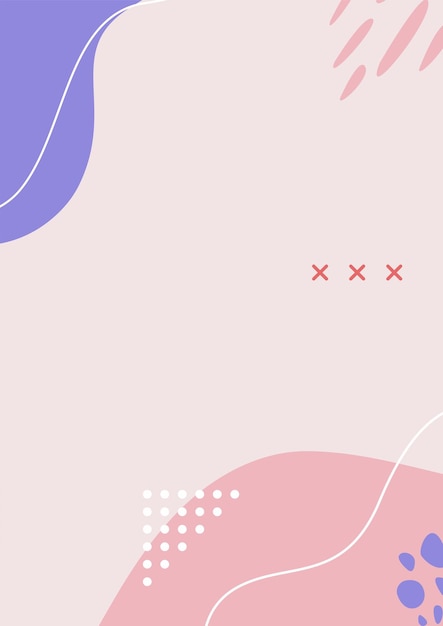 A pink background with a red x and a blue circle.