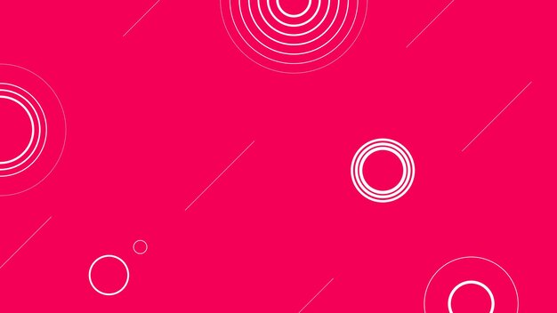 Vector pink background with white circular lines