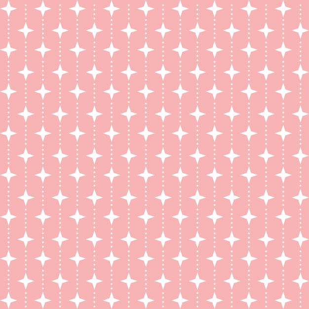 Vector a pink background with white stars and dots