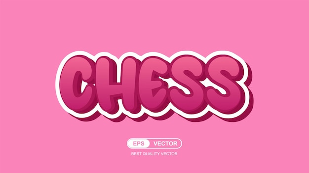 그것에 단어 체스와 핑크 배경