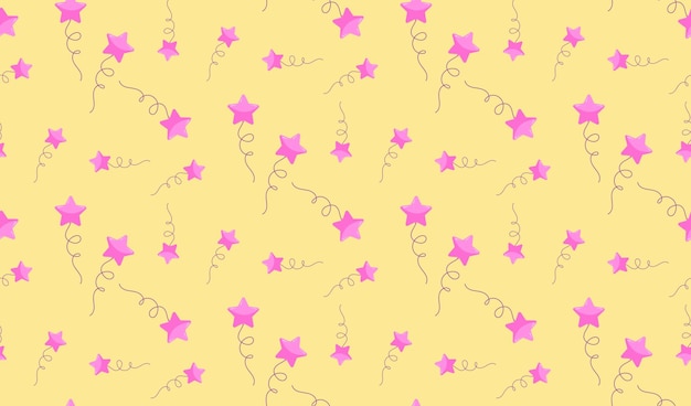 Pink balloons seamless vector pattern