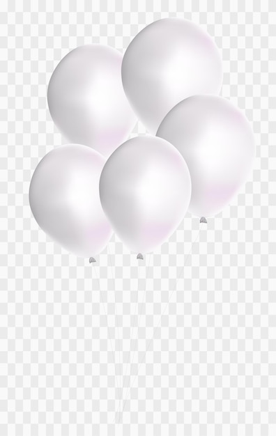 Vector pink balloons with on white background vector