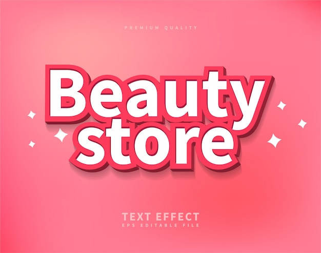 Pink beauty text effect in trendy style