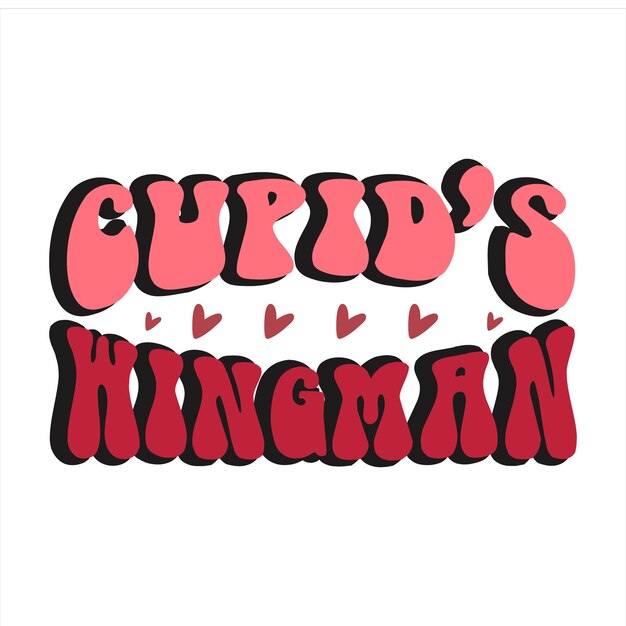 A pink and black logo for cupid's kingman.