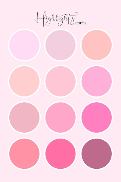 소셜 미디어용 분홍색 공백 하이라이트