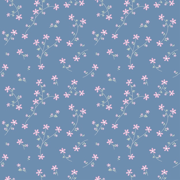 Pink blossom flora seamleass pattern