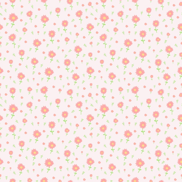 Pink blossom flower seamles pattern