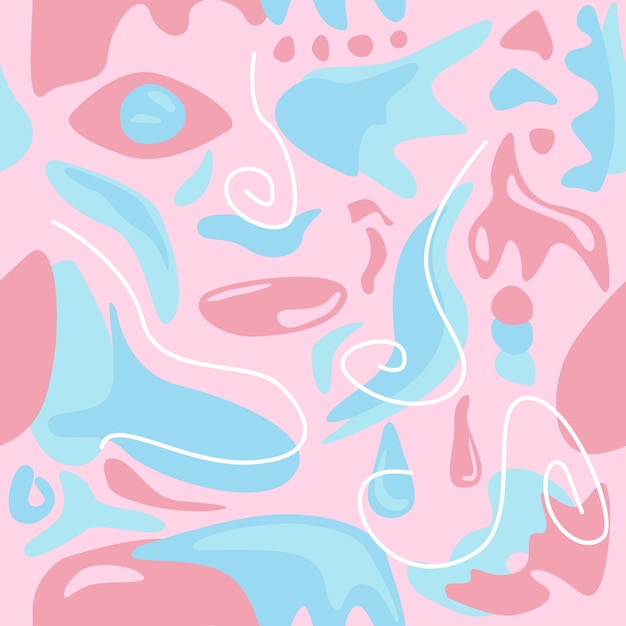 Pink and blue abstract pattern designs