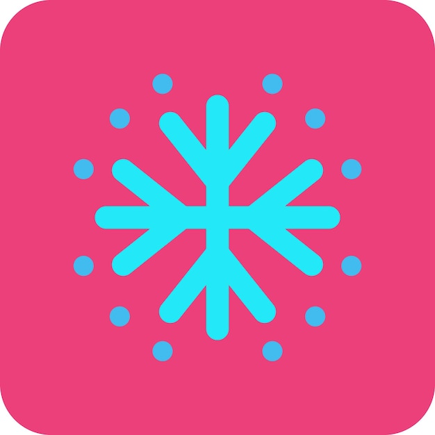 розовый и синий квадрат с снежинкой на нем