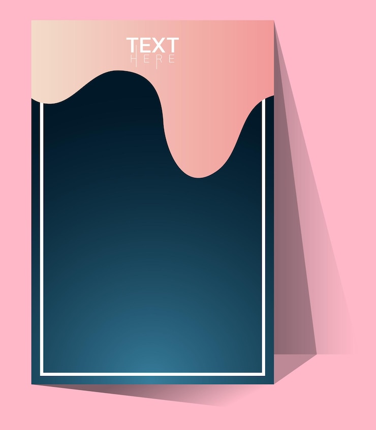 Vector pink and blue wavy abstract cover page template bussines cover poster vector template