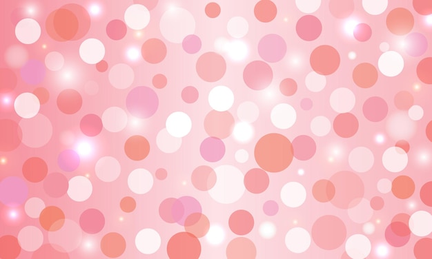 Pink bokeh abstract background with lights and sparkles Copy space Vector illustration