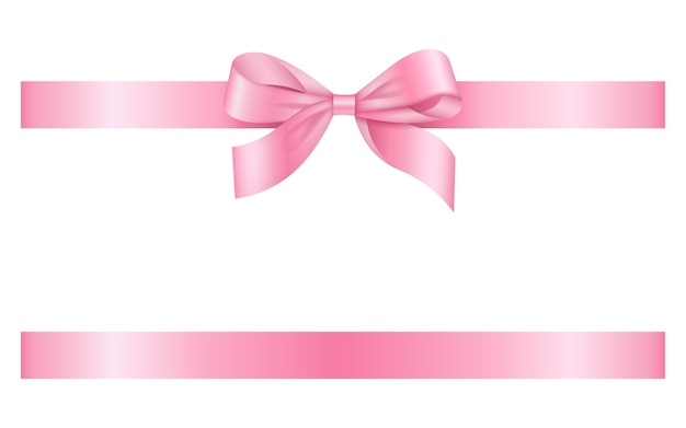 Pink bow and ribbon