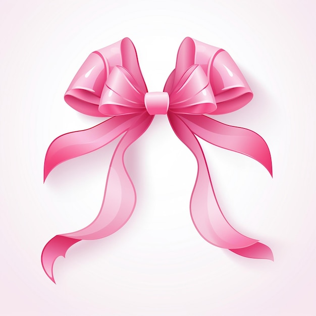 Vector a pink bow with a pink bow on it