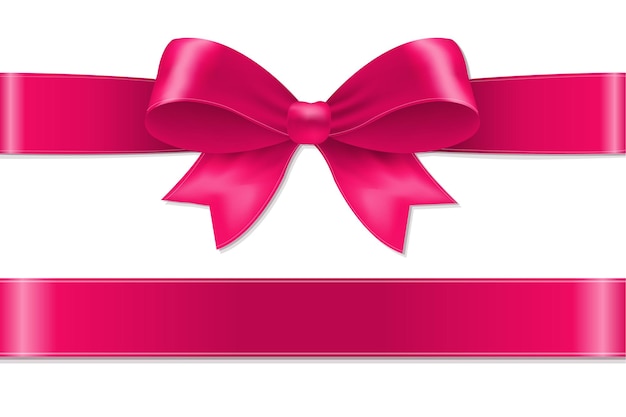 Vector pink bow