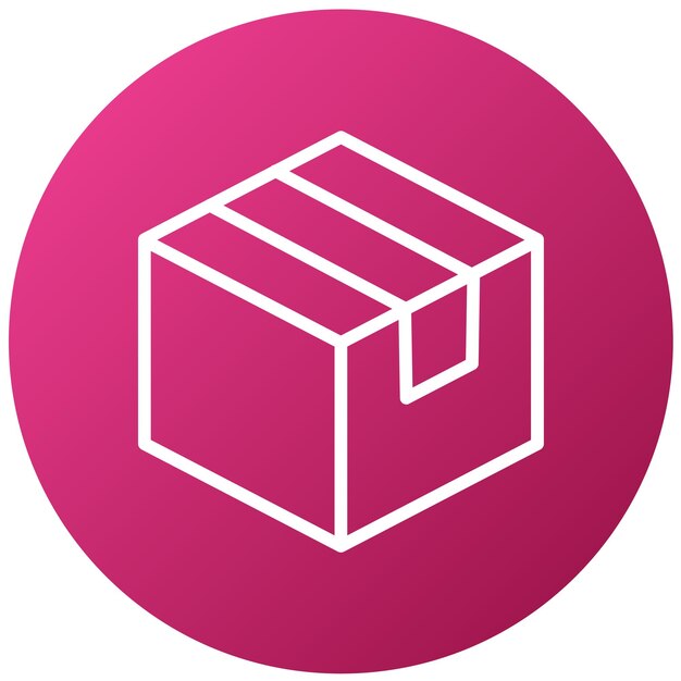 a pink box with a white outline on it