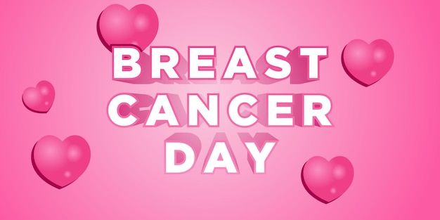 Vector pink breast cancer day background design