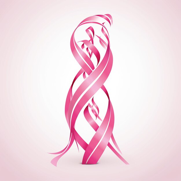 Vector pink breast cancer merchandise breast cancer party supplies ribbon by the yard symbol