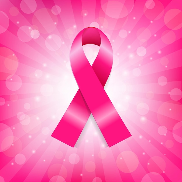 Pink breast cancer ribbon