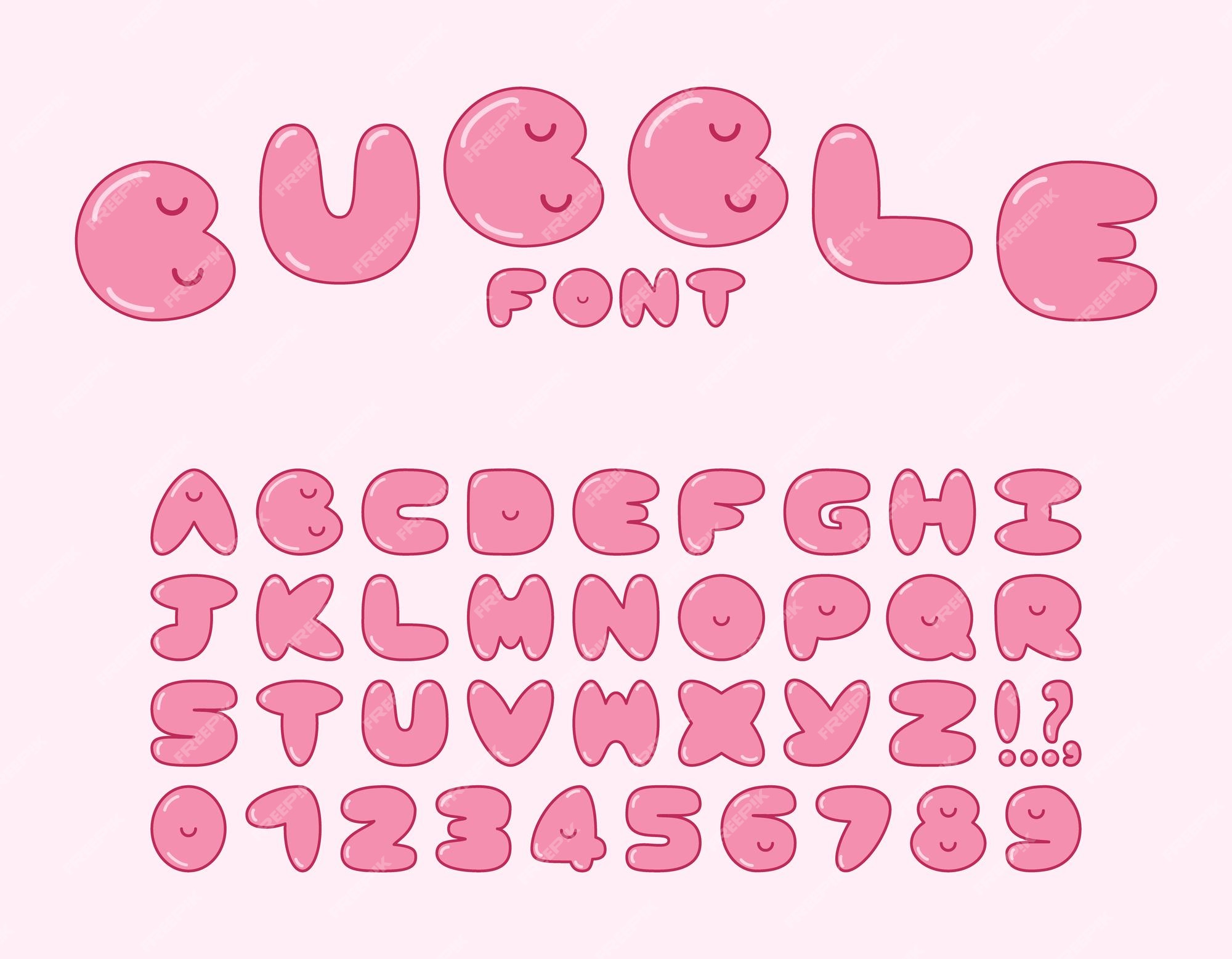 bubble numbers font