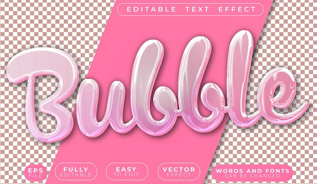 Pink Bubble Gum Sweet Candy Volledig bewerkbaar vectortekstbestand