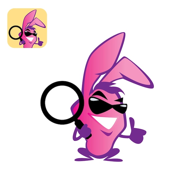 pink bunny search app icon