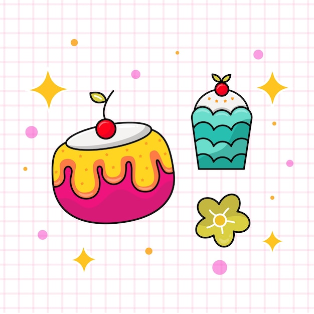 Pink Cake Vector