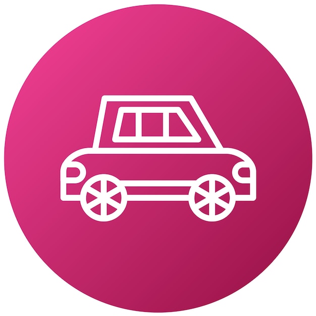 A pink car with a pink background with a pink circle