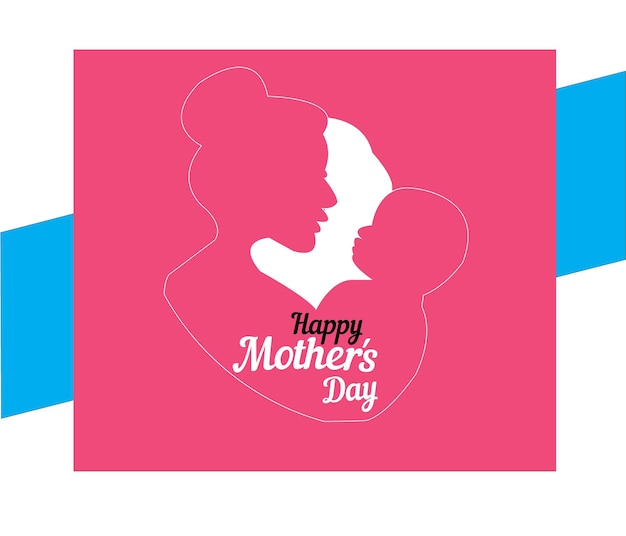 a pink card with the words happy mother's day on it