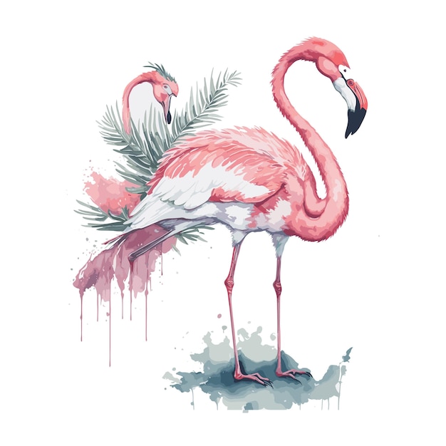 Pink Christmas Flamingo Design