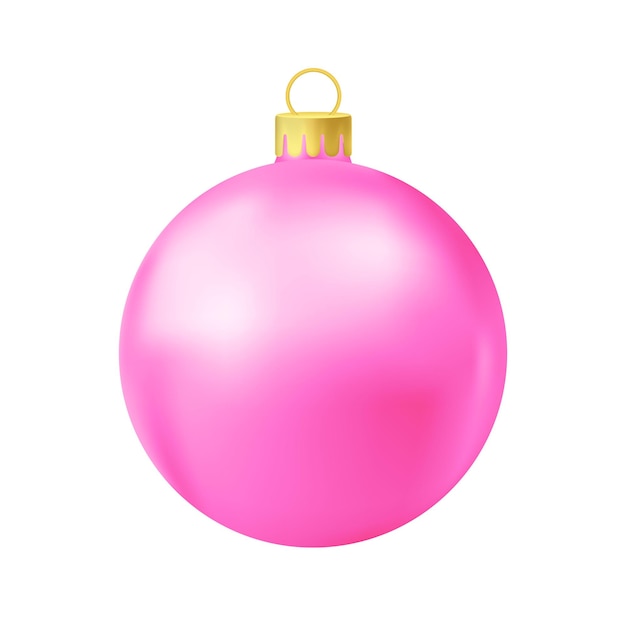 Palla rosa dell'albero di natale