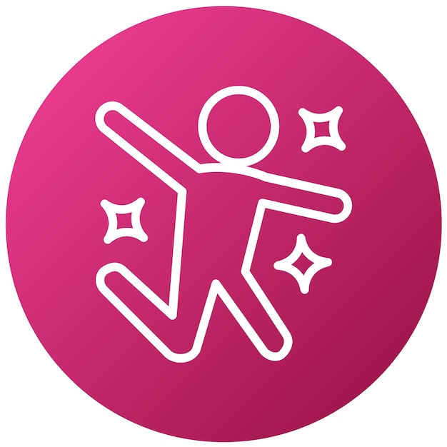 Vector a pink circle with a man in a pink shirt and a pink circle with stars on it