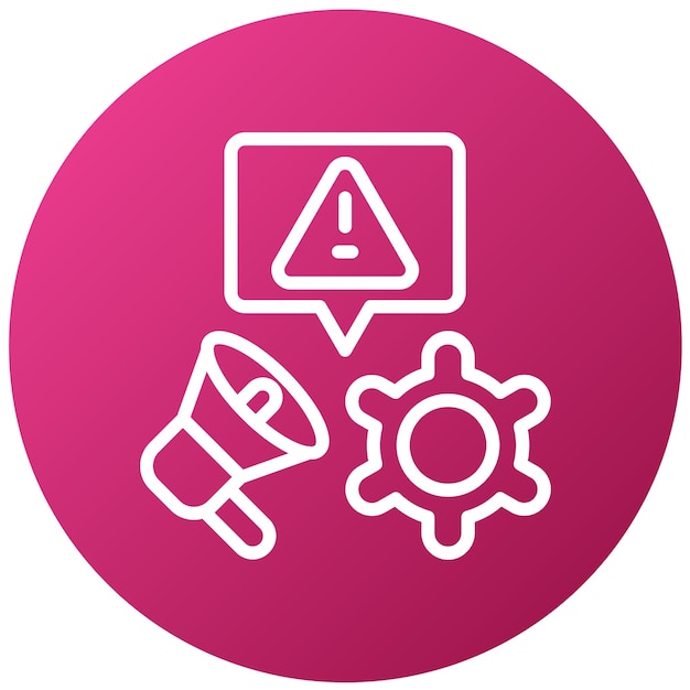 Vector a pink circle with a pink background with a group of gears and gears