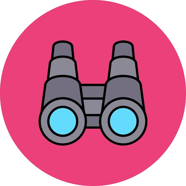 Vector a pink circle with two blue circles on it