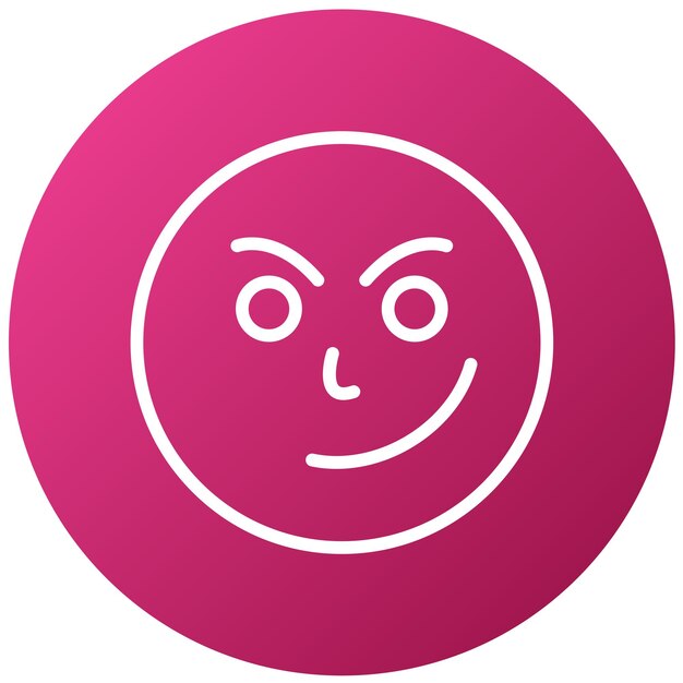 A pink circle with a white face and a pink circle with a white face