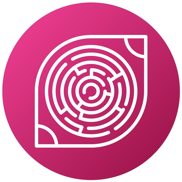 Vector a pink circle with a white line on it