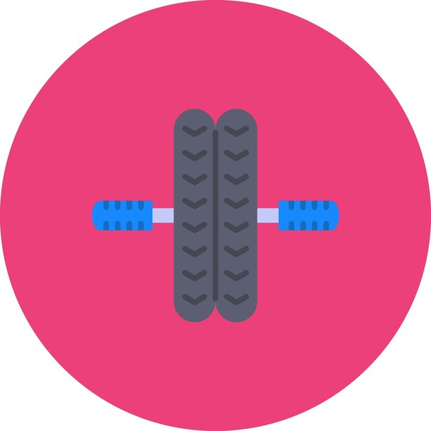 Vector a pink circle with the word tires on it