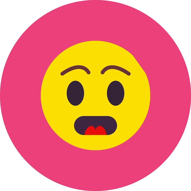 a pink circle with a yellow circle with a pink circle on it